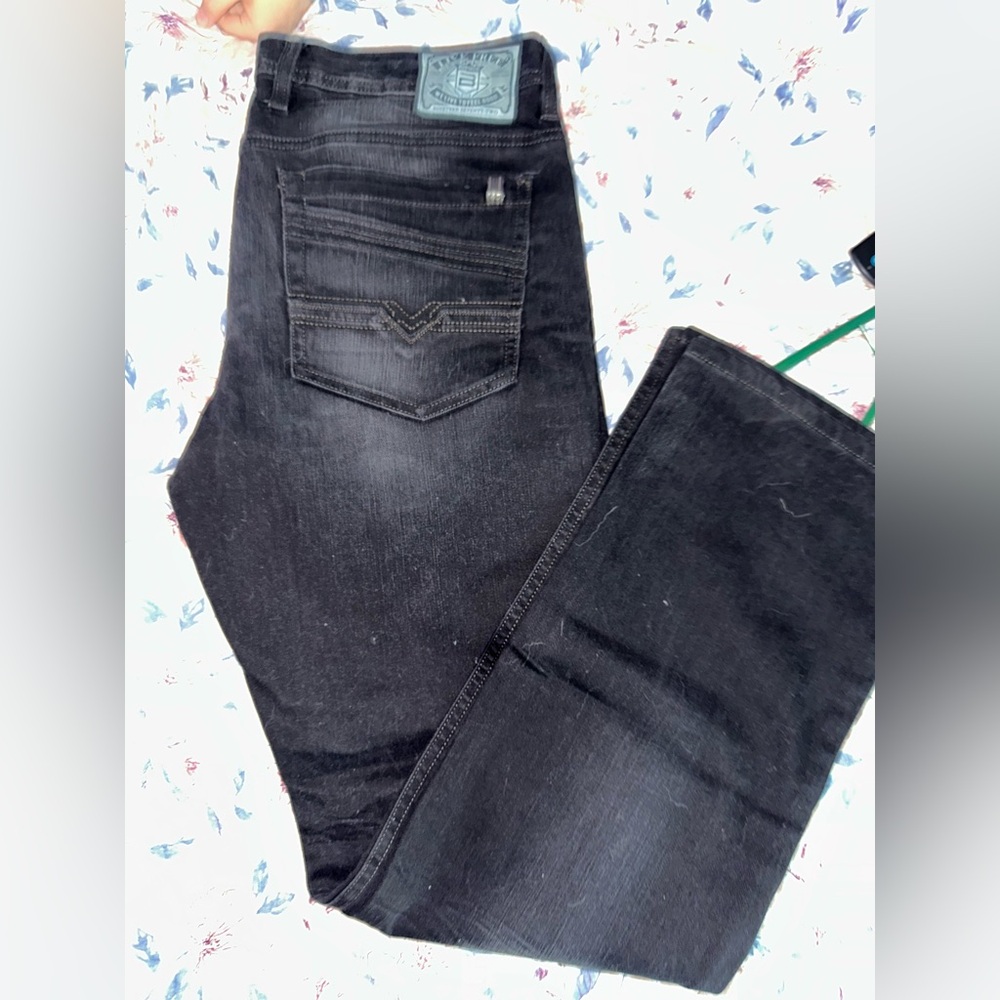 Buffalo David Bitton Black Straight Leg Jeans